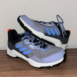 Adidas Terrex AX4 Carbon Gray Blue All Terrain Hiking Shoes Mens Size 10.5